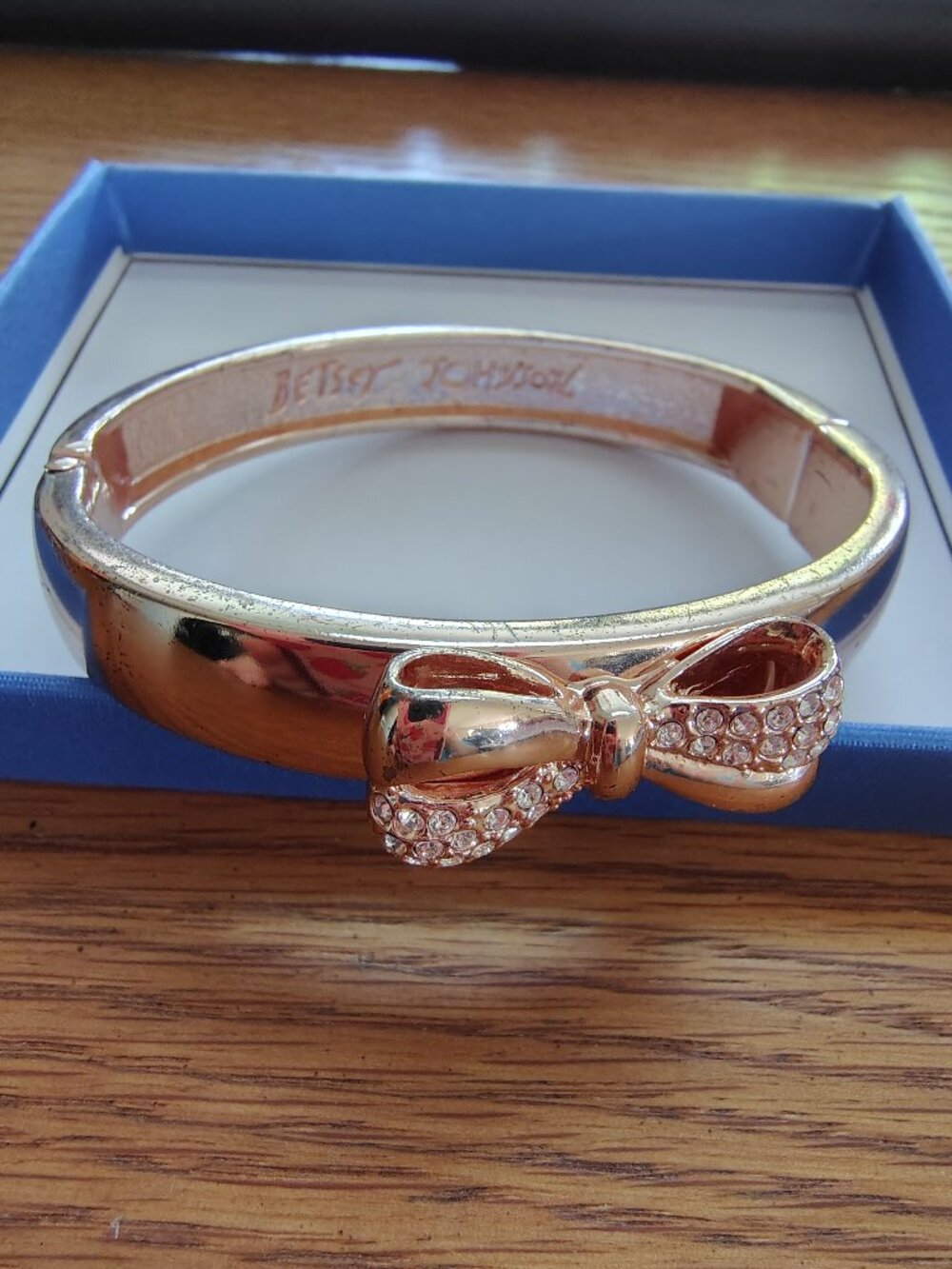 Betsey Johnson Rose Gold  Bangle Bracelet